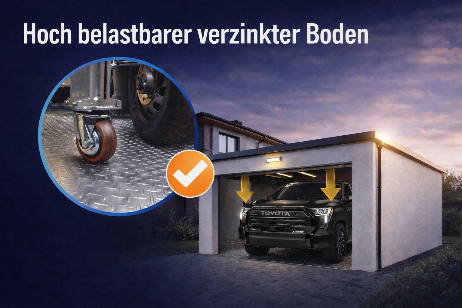 Hoch belastbarer verzinkter Boden